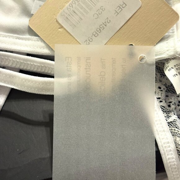 Women Touche Lingerie White Lace Underwire Bra 32C Adjustable Straps Tags Box - Picture 8 of 13